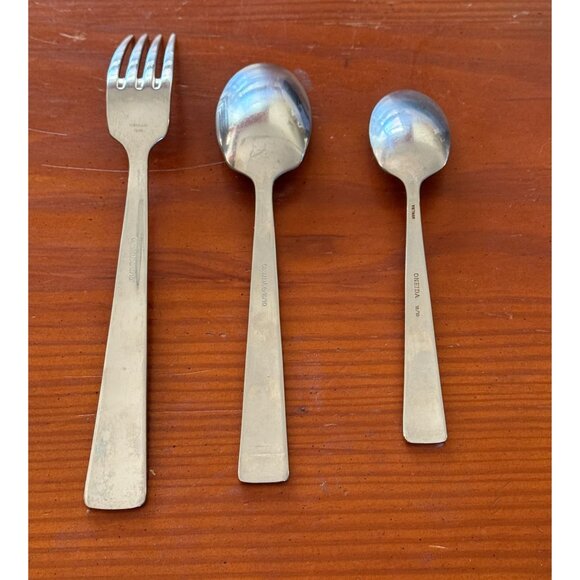 Vintage Oneida Amsterdam Stainless Flatware Set  Fork, Tablespoon, and Teaspoon - Picture 2 of 2